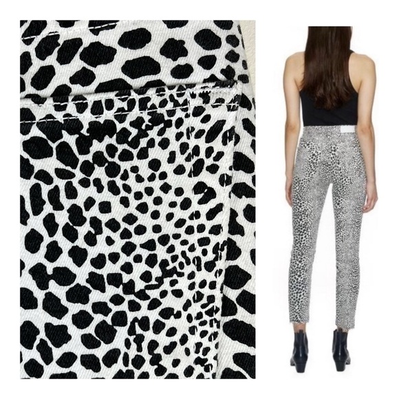 Re/Done | Originals High Rise Ankle Crop Jean White Cheetah | 26 - Picture 3 of 13